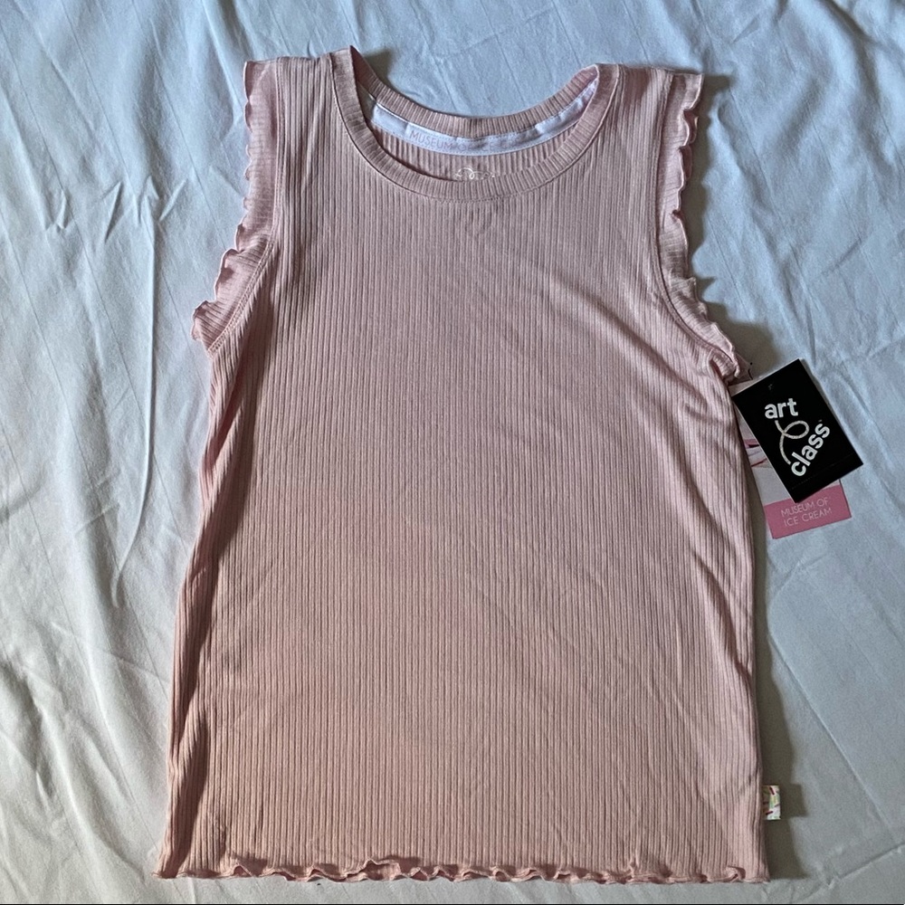NWT Girls ruffle trim tanktop
